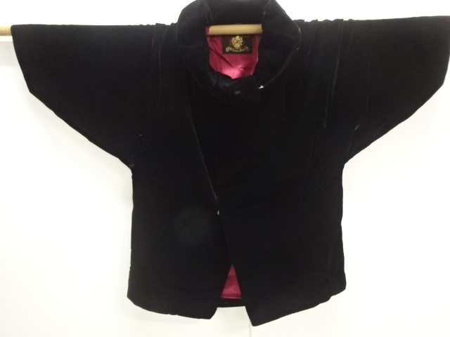 JAPANESE ANTIQUE COAT / TAISHO ROMAN STYLE / VELVET